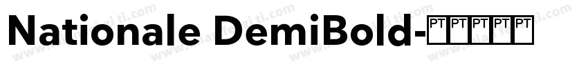 Nationale DemiBold字体转换